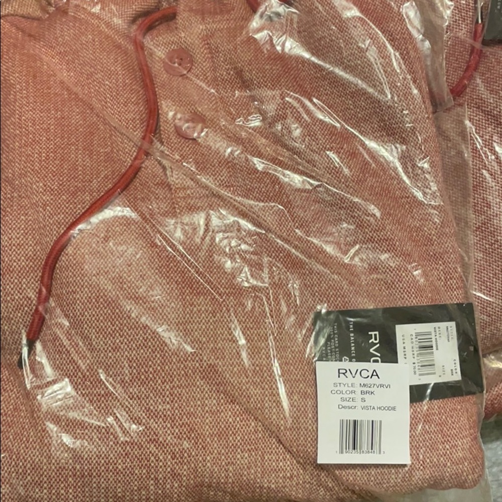 NWT RVCA Men's Red Vista Hoodie - Picture 2 of 2